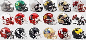 Riddell Set of 18 Big 10 Replica SPEED Mini Helmets