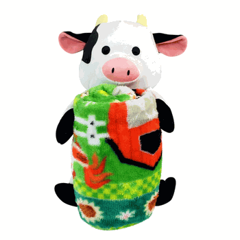 Rollee Pollee Dairy Cow Silk Touch With Hugger 40x50 Inches