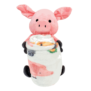 Rollee Pollee Pig Pen Silk Touch With Hugger 40x50 Inches
