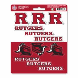 Rutgers Scarlet Knights 12 Count Mini Decal Sticker Pack