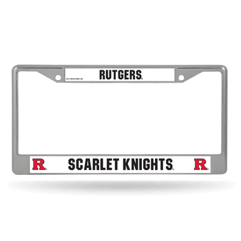 Rutgers Scarlet Knights Standard Chrome Frame with Plastic Inserts 12