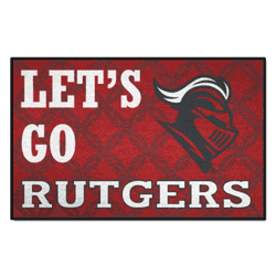 Rutgers Starter Mat Accent Rug - 19in. x 30in. Slogan Design