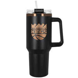 Sacramento Kings 40oz Black and Copper Colossus Travel Mug with Straw