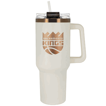 Sacramento Kings 40oz Crme and Copper Colossus Travel Mug with Straw