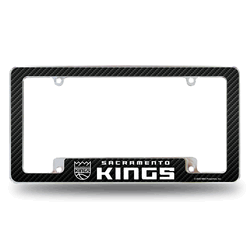 Sacramento Kings Black 12" x 6" Chrome All Over Automotive License Plate Frame