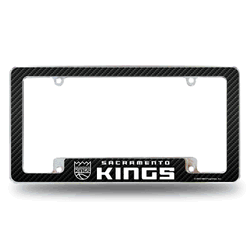 Sacramento Kings Black 12" x 6" Chrome All Over Automotive License Plate Frame for Car/Truck/SUV