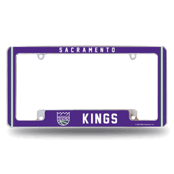 Sacramento Kings Classic 12" x 6" Chrome All Over Automotive License Plate Frame