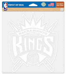 Sacramento Kings Decal 8x8 Die Cut White