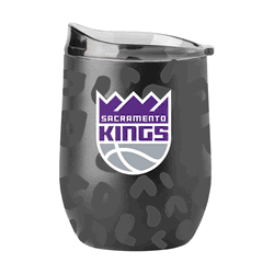 Sacramento Kings Leopard 16oz Black Powdercoat Curved Beverage