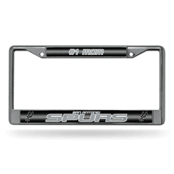 San Antonio Spurs #1 Mom 12" x 6" Silver Bling Chrome Car/Truck/SUV Auto Accessory