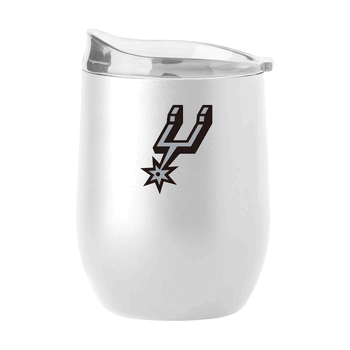 San Antonio Spurs 16oz Swagger White Powder Coat Curved Beverage