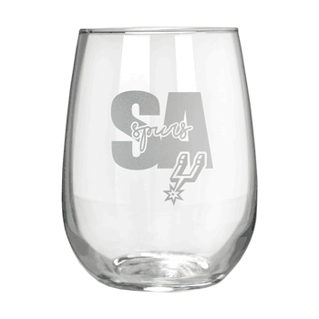 San Antonio Spurs 17oz Stemmless Wine Glass