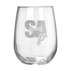 San Antonio Spurs 17oz Stemmless Wine Glass