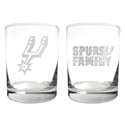 San Antonio Spurs 2pc Rocks Glass Set
