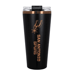 San Antonio Spurs 32oz Black and Copper Big Slim with Straw