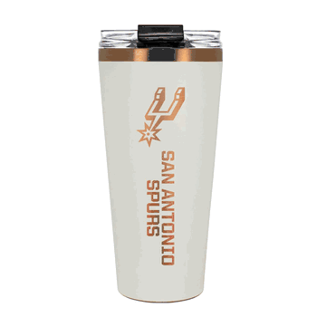 San Antonio Spurs 32oz Crme and Copper Big Slim Tumbler with Straw