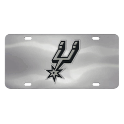 San Antonio Spurs 3D Stainless Steel License Plate