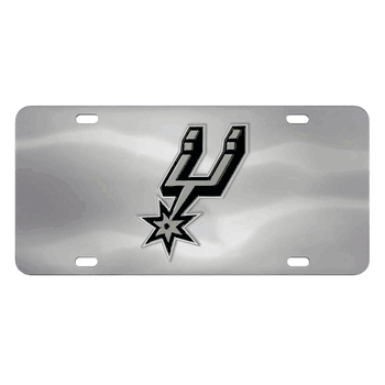 San Antonio Spurs 3D Stainless Steel License Plate
