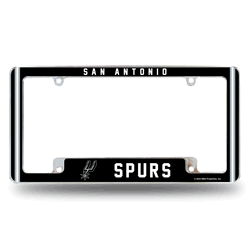 San Antonio Spurs Alternate 12" x 6" Chrome All Over Automotive License Plate Frame
