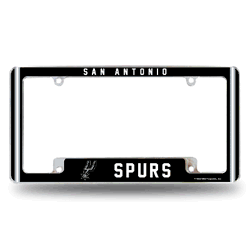 San Antonio Spurs Alternate 12" x 6" Chrome All Over Automotive License Plate Frame for Car/Truck/SUV