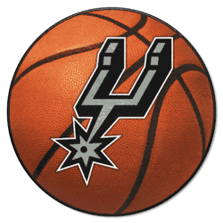 San Antonio Spurs Basketball Rug - 27in. Diameter