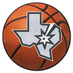 San Antonio Spurs Basketball Rug - 27in. Diameter