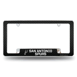 San Antonio Spurs Black 12" x 6" Chrome All Over Automotive License Plate Frame for Car/Truck/SUV