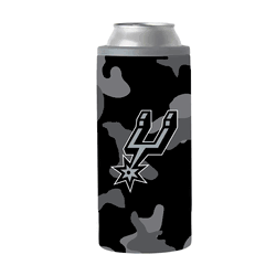San Antonio Spurs Black Camo 12oz Slim Can Coolie