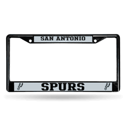 San Antonio Spurs  Black Chrome Frame with Decal Inserts 12" x 6" Car/Truck Auto Accessory