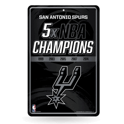 San Antonio Spurs Champ 11" x 17" Home Decor Sign
