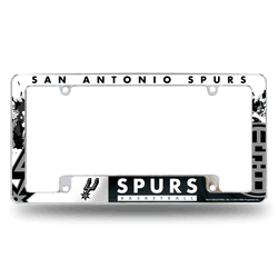 San Antonio Spurs Classic 12" x 6" Chrome All Over Automotive License Plate Frame