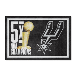 San Antonio Spurs Dynasty 4ft. x 6ft. Plush Area Rug
