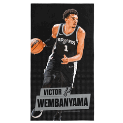 San Antonio Spurs NBA Victor Wembanyama Beach Towel, 30x60 inches