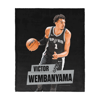 San Antonio Spurs NBA Victor Wembanyama Silk Touch Throw Blanket 50x60 inches