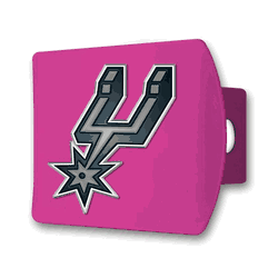 San Antonio Spurs Pink Metal Hitch Cover with  3D Color Emblem