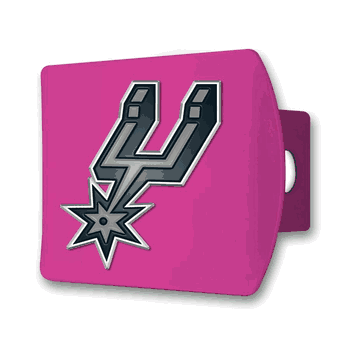 San Antonio Spurs Pink Metal Hitch Cover with  3D Color Emblem