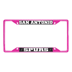 San Antonio Spurs Pink Metal License Plate Frame - 6.25"x12.25"