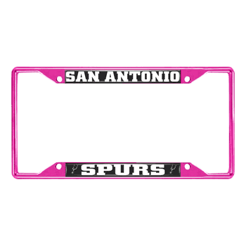 San Antonio Spurs Pink Metal License Plate Frame - 6.25