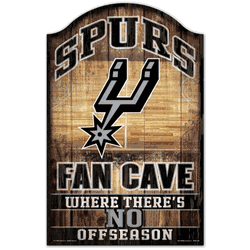 San Antonio Spurs Sign 11x17 Wood Fan Cave Design