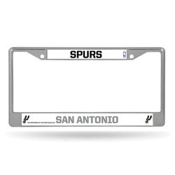 San Antonio Spurs Standard Chrome Frame with Plastic Inserts 12" x 6" Car/Truck Auto Accessory