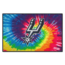 San Antonio Spurs Tie Dye Starter Mat Accent Rug - 19in. x 30in.