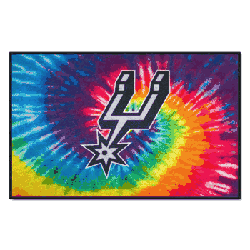 San Antonio Spurs Tie Dye Starter Mat Accent Rug - 19in. x 30in.