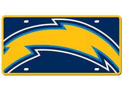 San Diego Chargers License Plate - Acrylic Mega Style