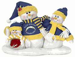San Diego Chargers Table Top Snow Family