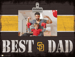 San Diego Padres 10" x 8" Best Dad with Stripe Clip Frame