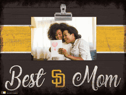 San Diego Padres 10" x 8" Best Mom with Stripe Clip Frame