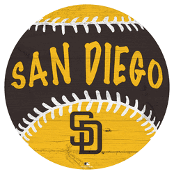 San Diego Padres 12" Baseball Cutout Sign with City Name