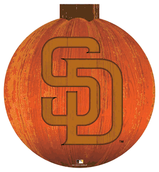 San Diego Padres 12 in. Halloween Pumpkin Sign
