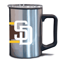 San Diego Padres 15oz Stripe Plastic Wall Stainless Mug