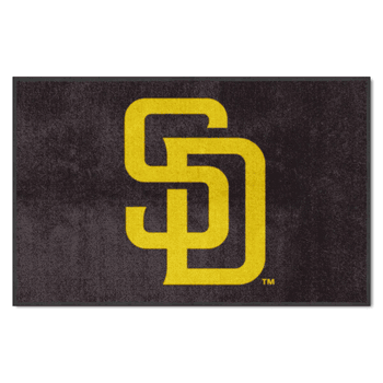 San Diego Padres 4X6 High-Traffic Mat with Durable Rubber Backing - Landscape Orientation
